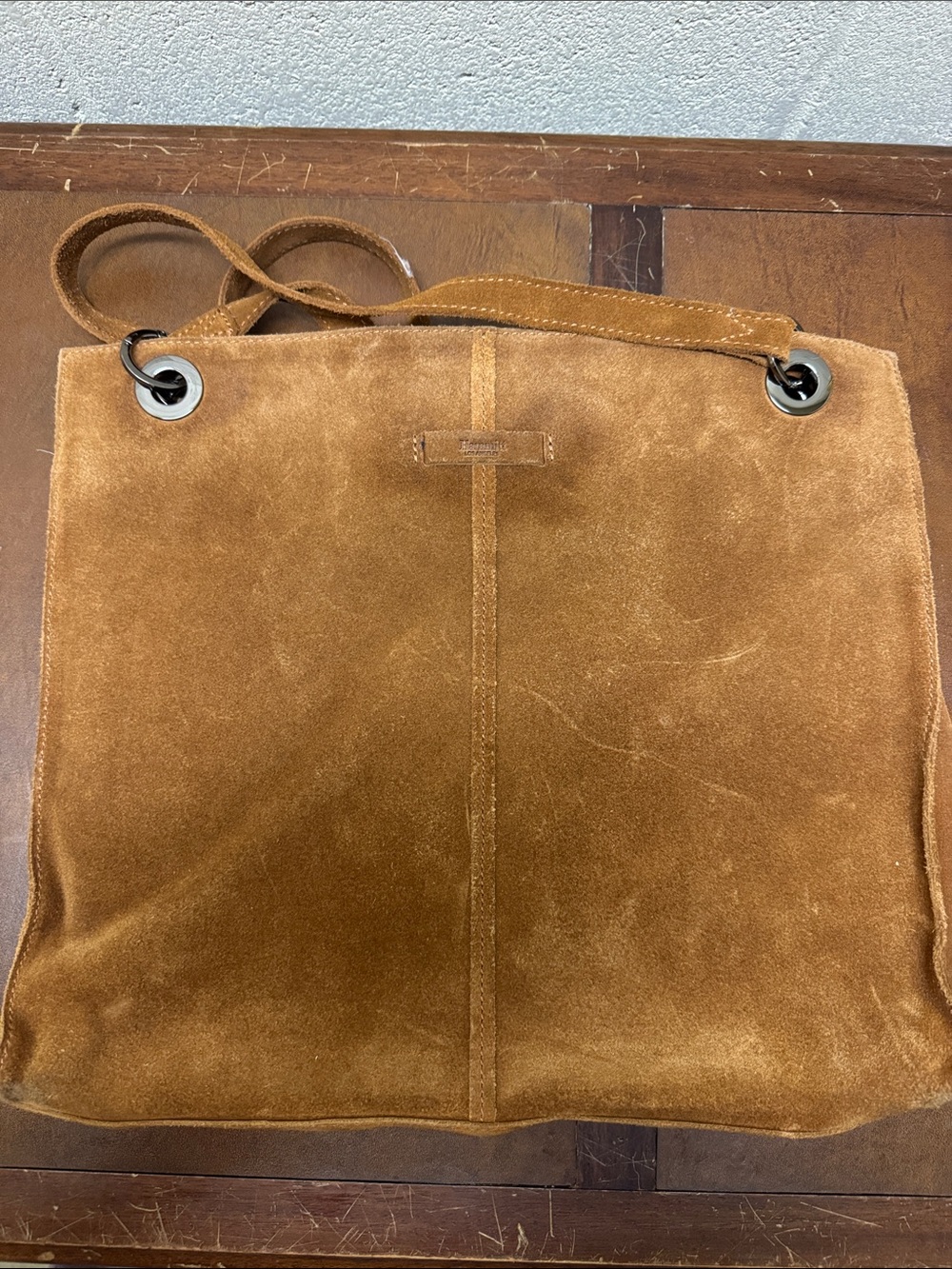 Hammitt Benjamin Cognac Brown Suede Tote Bag - Picture 5 of 11